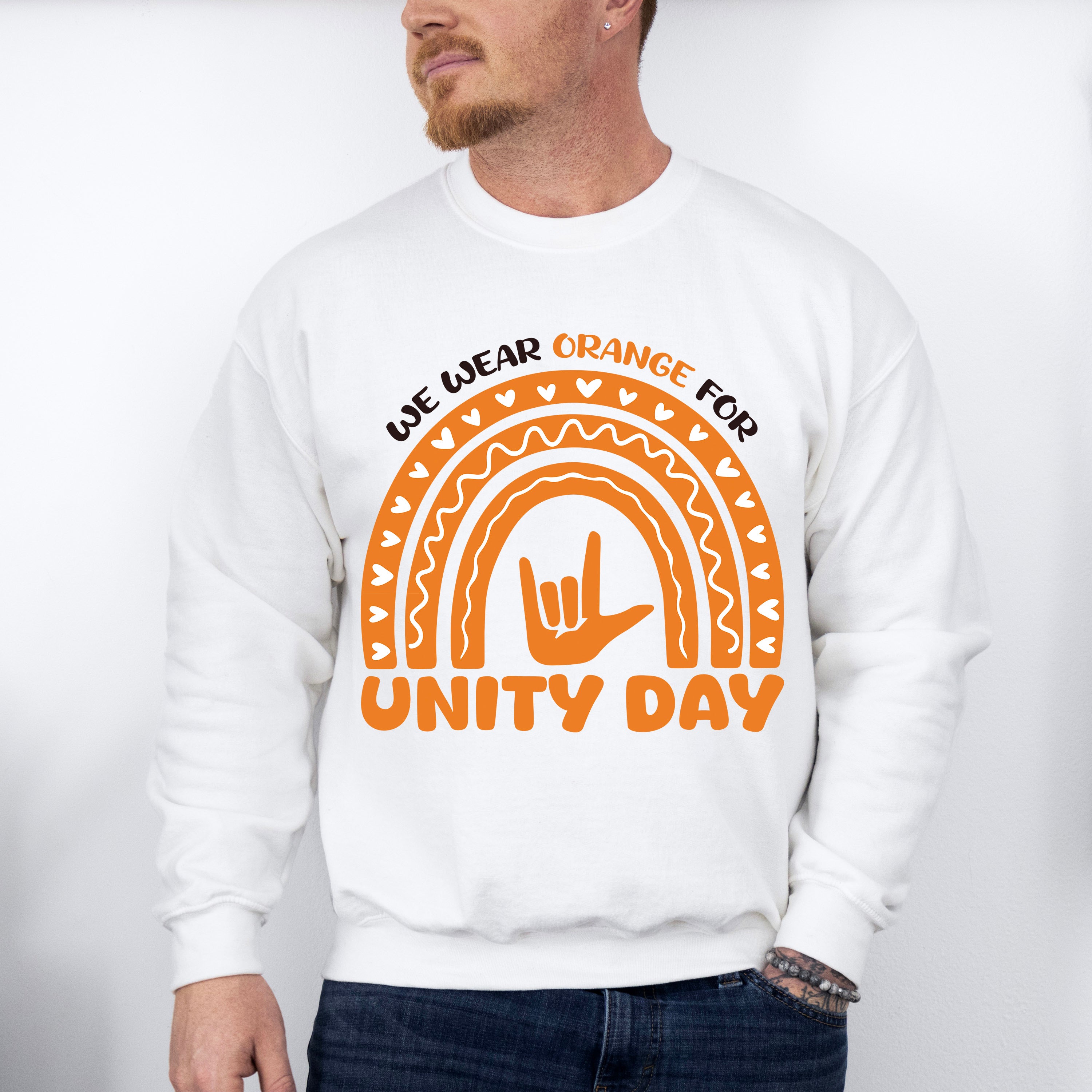 We Wear Orange For Unity Day - Anti Bullying Unisex Crewneck T-Shirt Sweatshirt Hoodie