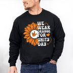 Orange For Unity Day Flower Design - Anti Bullying Unisex Crewneck T-Shirt Sweatshirt Hoodie