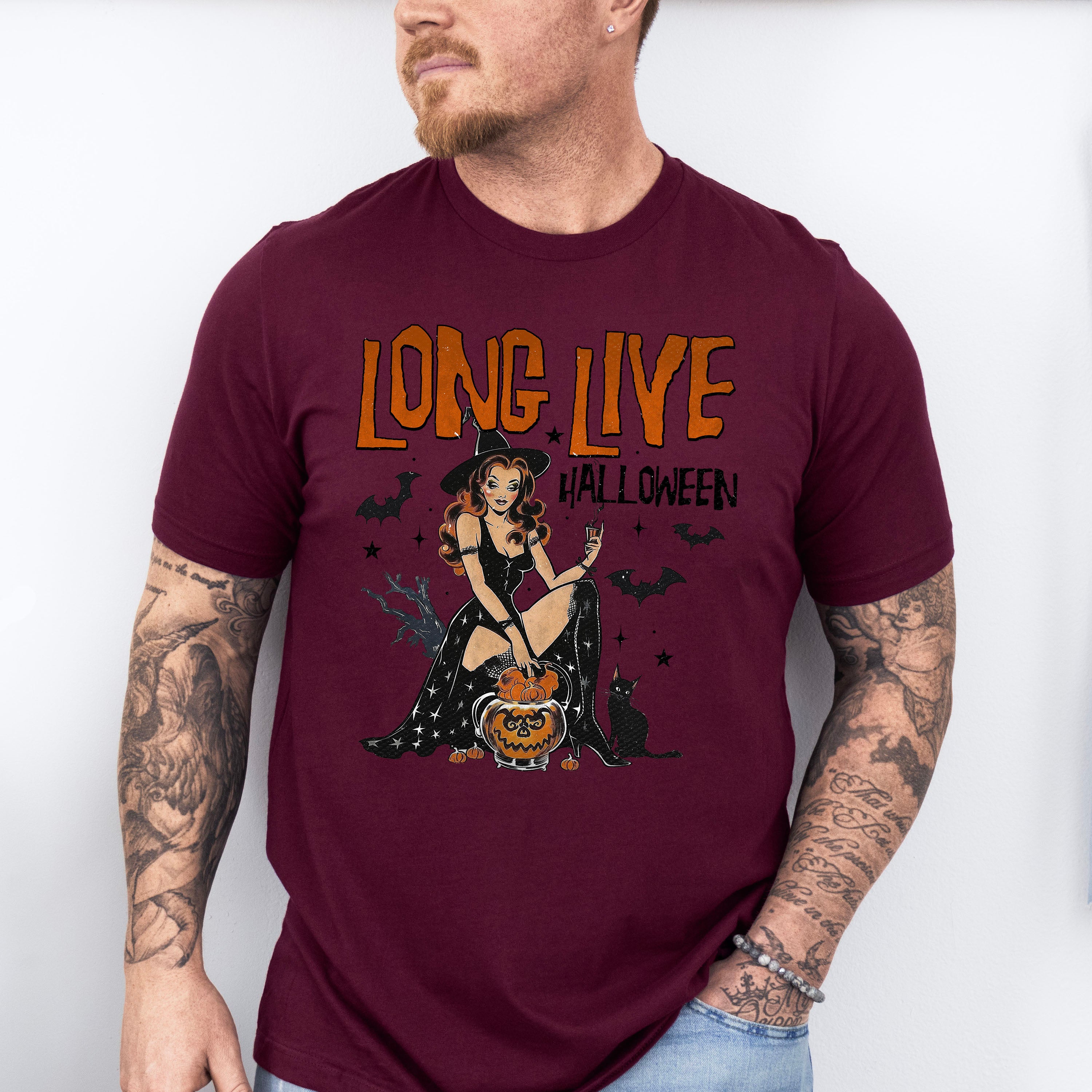 Long Live Halloween Design - Halloween Unisex Crewneck T-Shirt Sweatshirt Hoodie