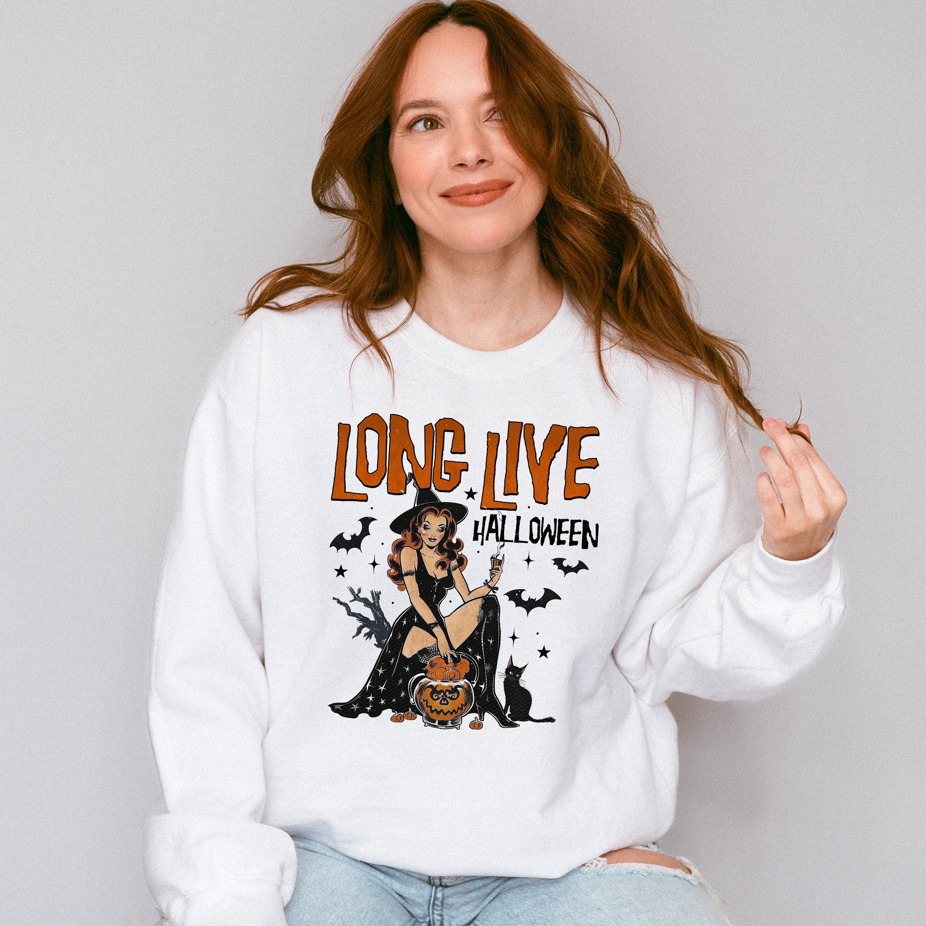 Long Live Halloween Design - Halloween Unisex Crewneck T-Shirt Sweatshirt Hoodie