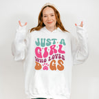Just A Girl Who Loves Dogs Paw Design - Dogs Unisex Crewneck T-Shirt Sweatshirt Hoodie