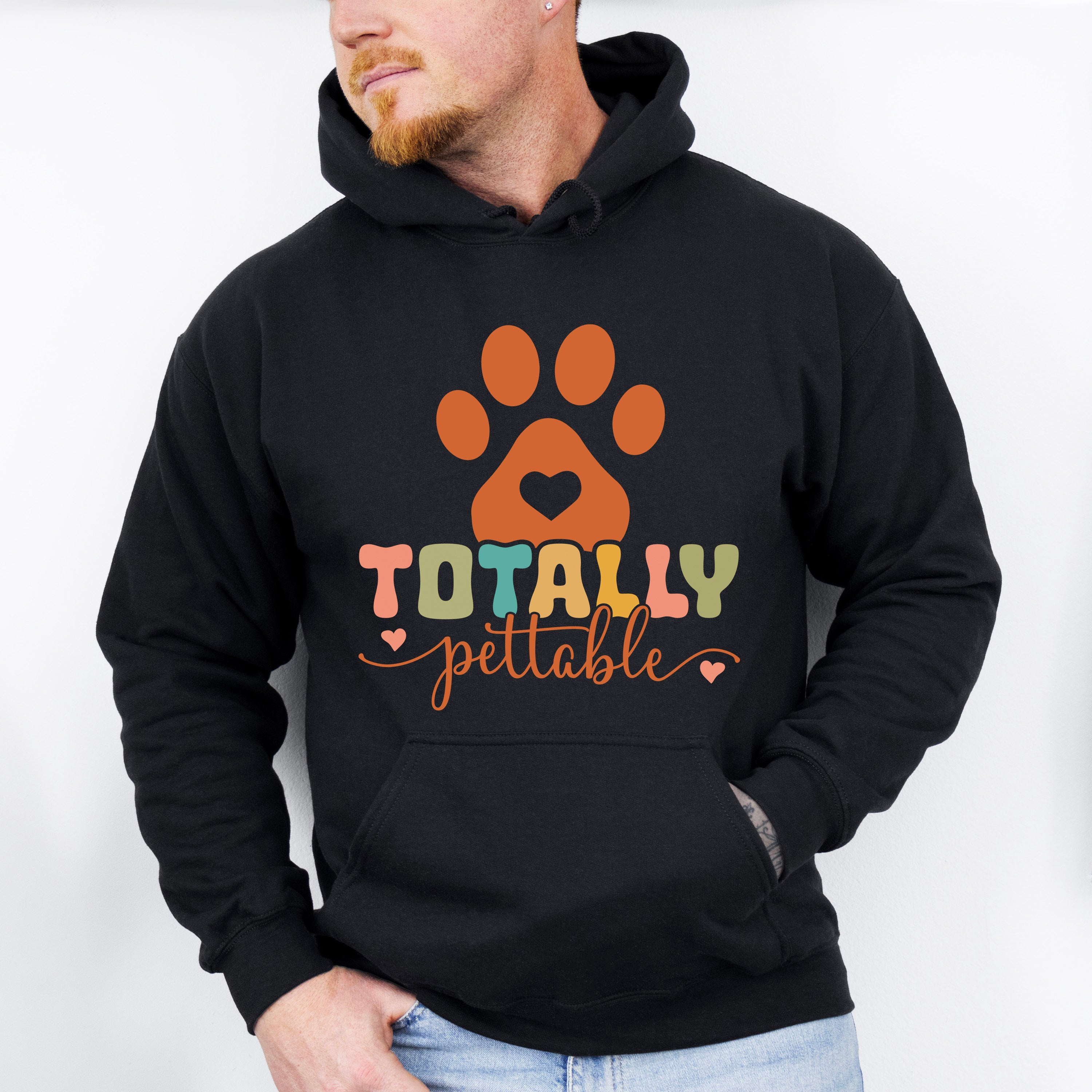 Totally Pettable Paw Design - Dogs Unisex Crewneck T-Shirt Sweatshirt Hoodie