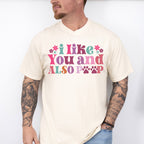 I Like You Paw Design - Dogs Unisex Crewneck T-Shirt Sweatshirt Hoodie