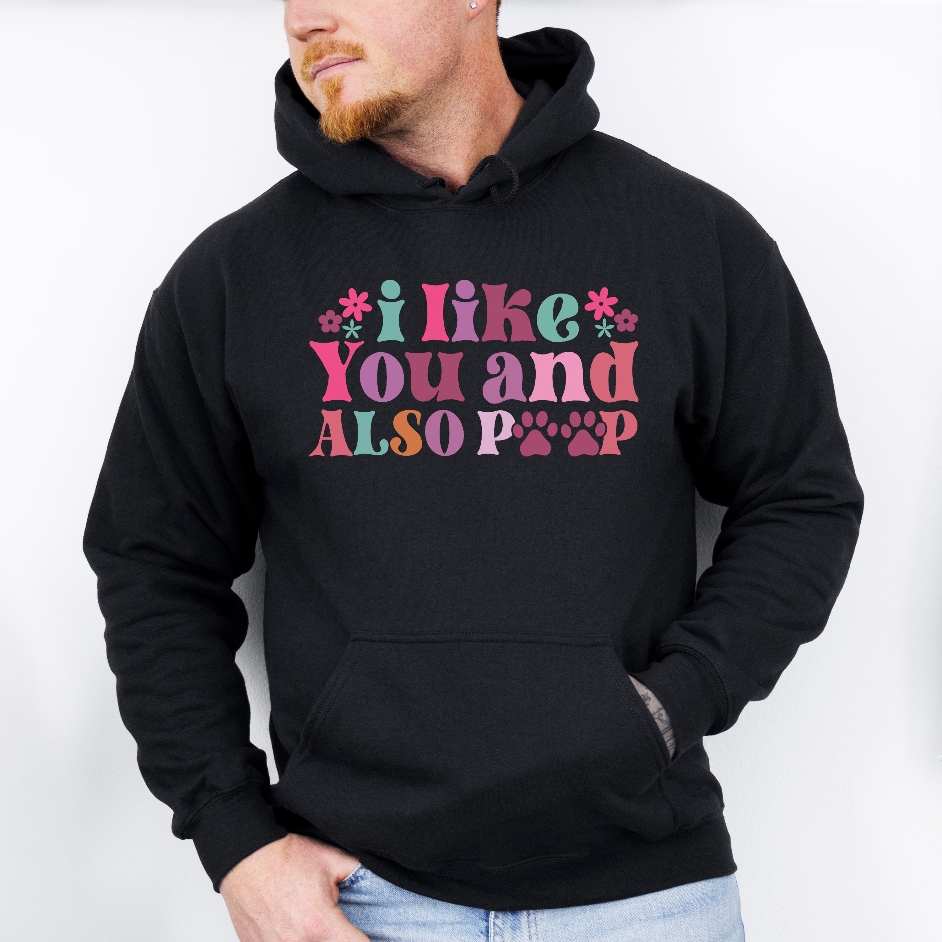 I Like You Paw Design - Dogs Unisex Crewneck T-Shirt Sweatshirt Hoodie