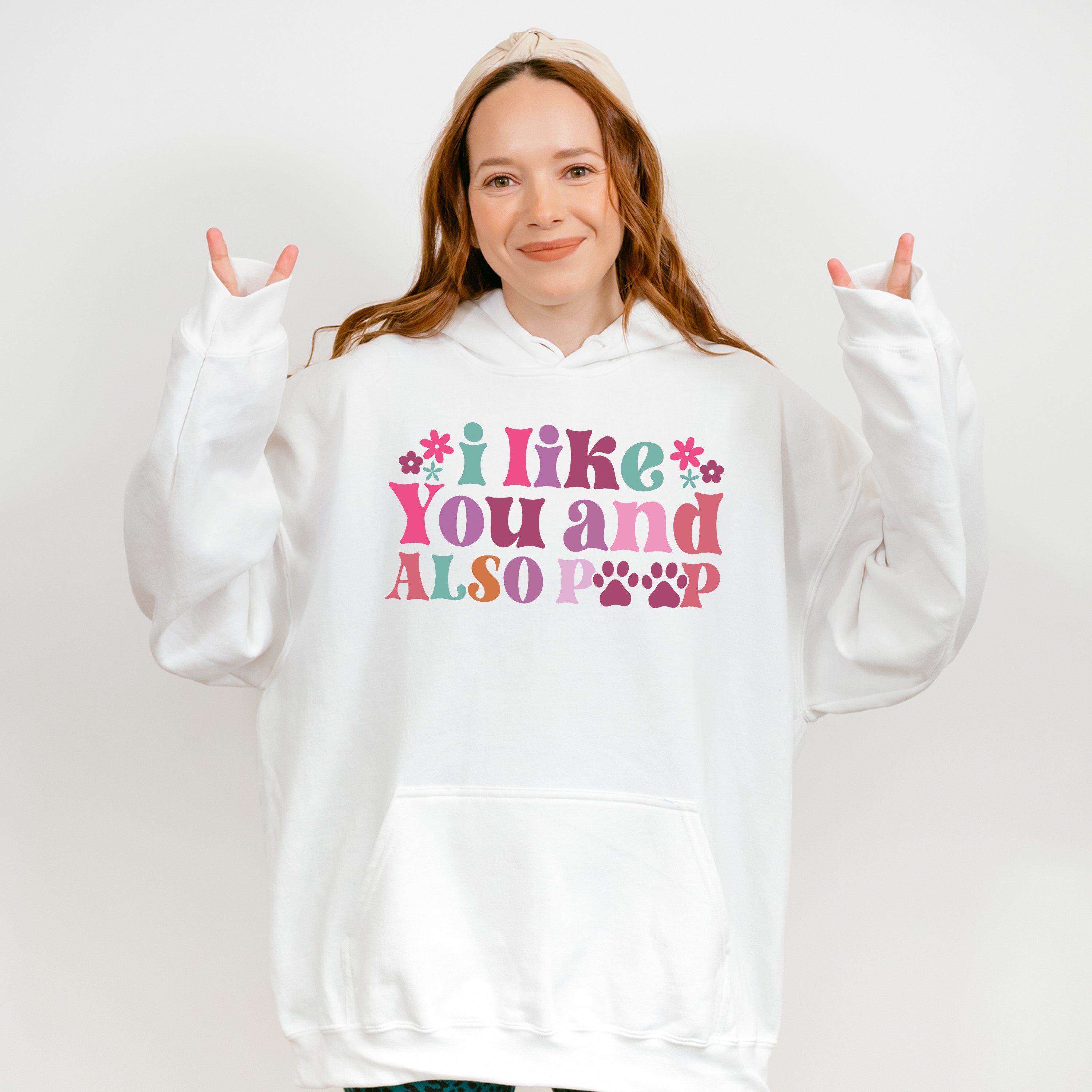 I Like You Paw Design - Dogs Unisex Crewneck T-Shirt Sweatshirt Hoodie