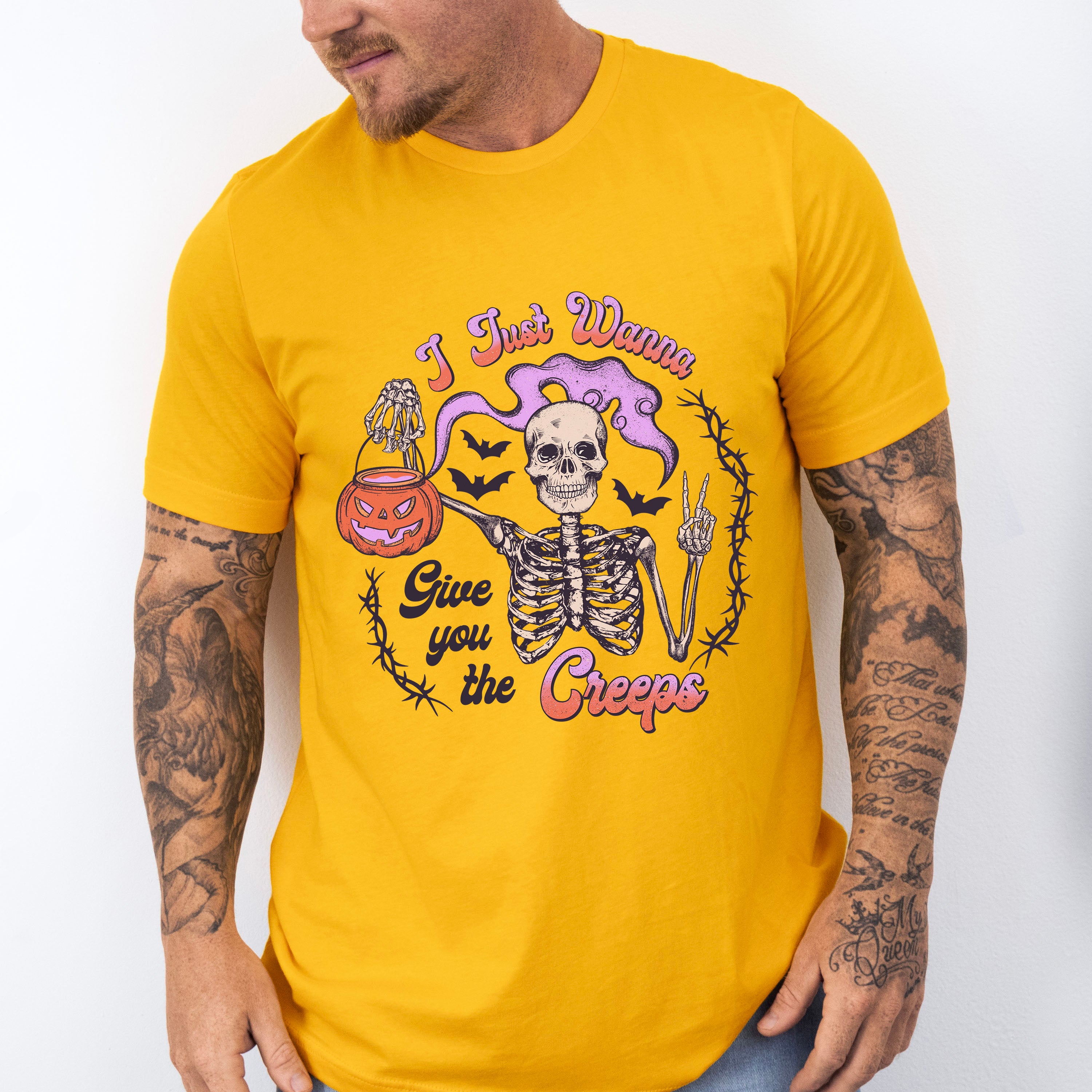 I Just Wanna Creeps Design - Halloween Unisex Crewneck T-Shirt Sweatshirt Hoodie