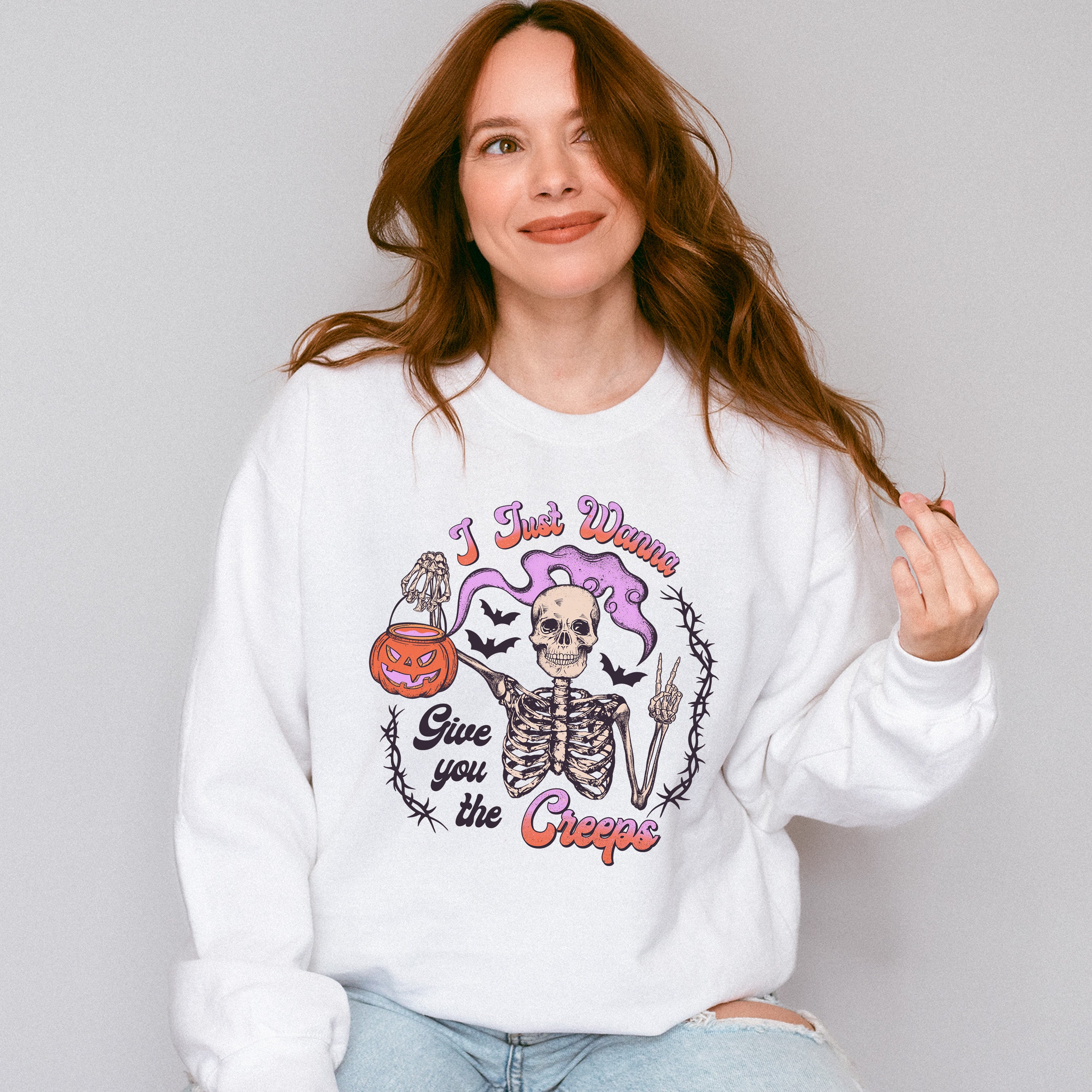I Just Wanna Creeps Design - Halloween Unisex Crewneck T-Shirt Sweatshirt Hoodie