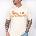 Stay Pawsitive Paw Design - Dogs Unisex Crewneck T-Shirt Sweatshirt Hoodie