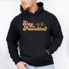 Stay Pawsitive Paw Design - Dogs Unisex Crewneck T-Shirt Sweatshirt Hoodie