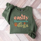 Easily Distracted By Dogs Paw Design - Dogs Unisex Crewneck T-Shirt Sweatshirt Hoodie