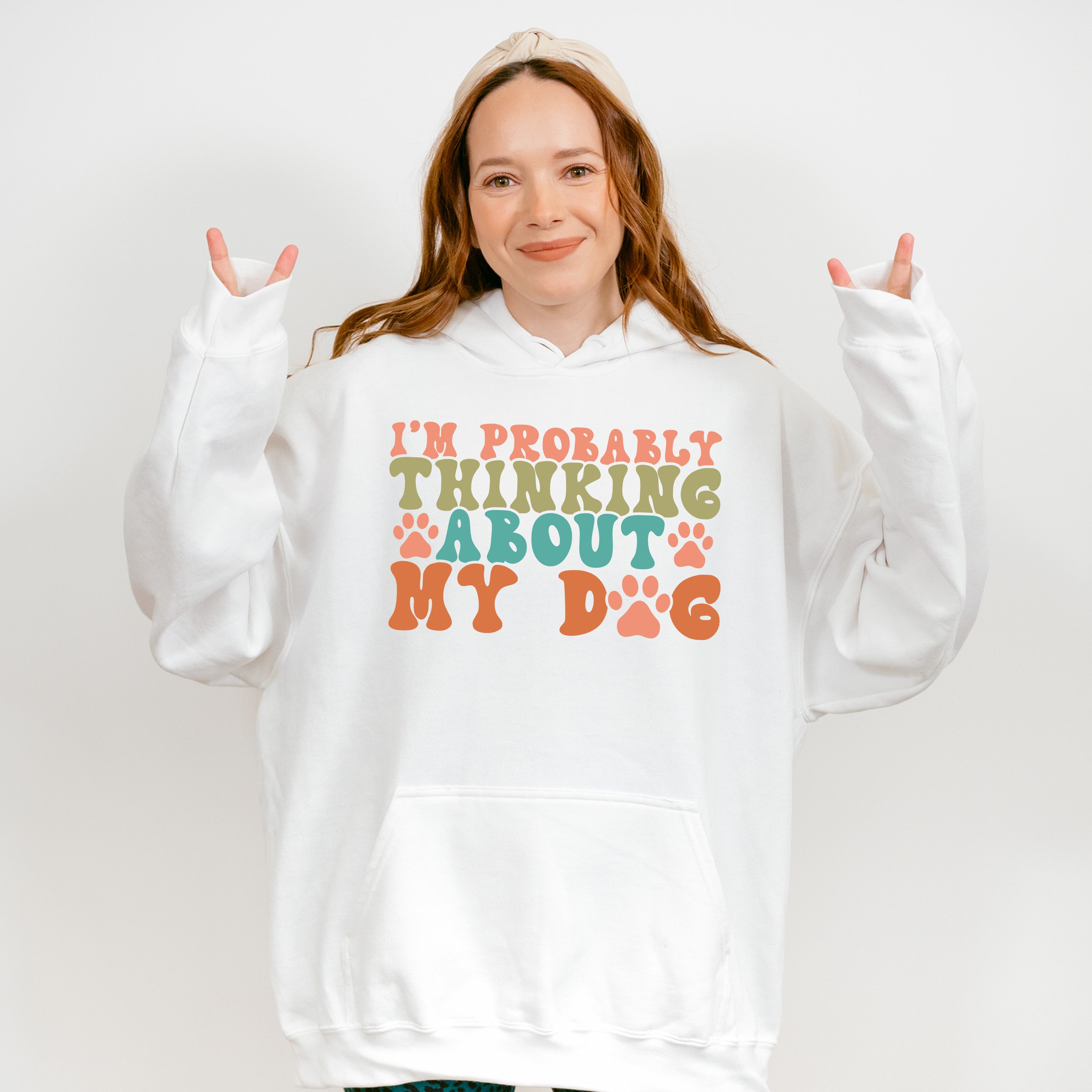 Probably Thinking About My Dog - Dogs Unisex Crewneck T-Shirt Sweatshirt Hoodie