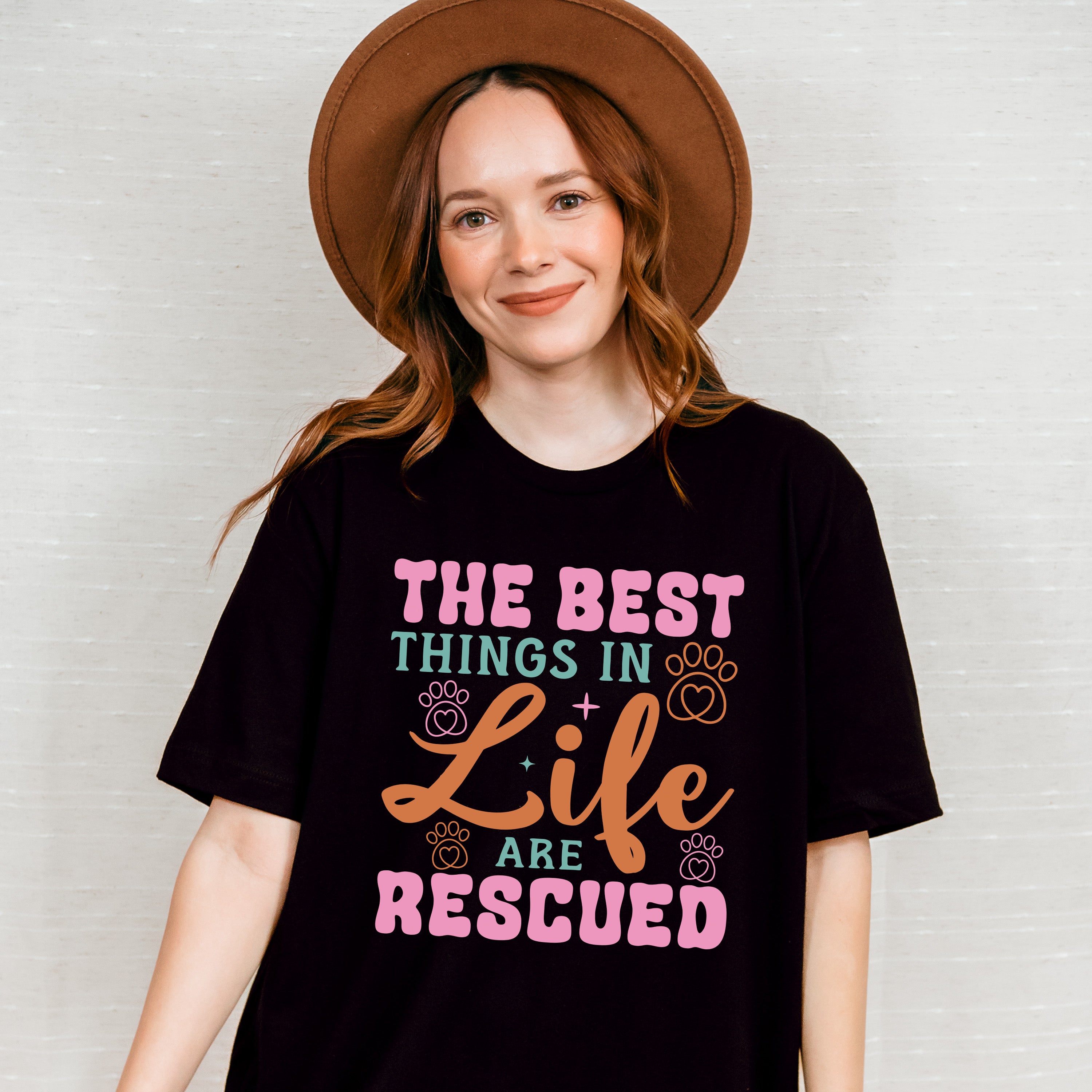 The Best Things In Life Are Rescued - Dogs Unisex Crewneck T-Shirt Sweatshirt Hoodie