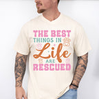 The Best Things In Life Are Rescued - Dogs Unisex Crewneck T-Shirt Sweatshirt Hoodie