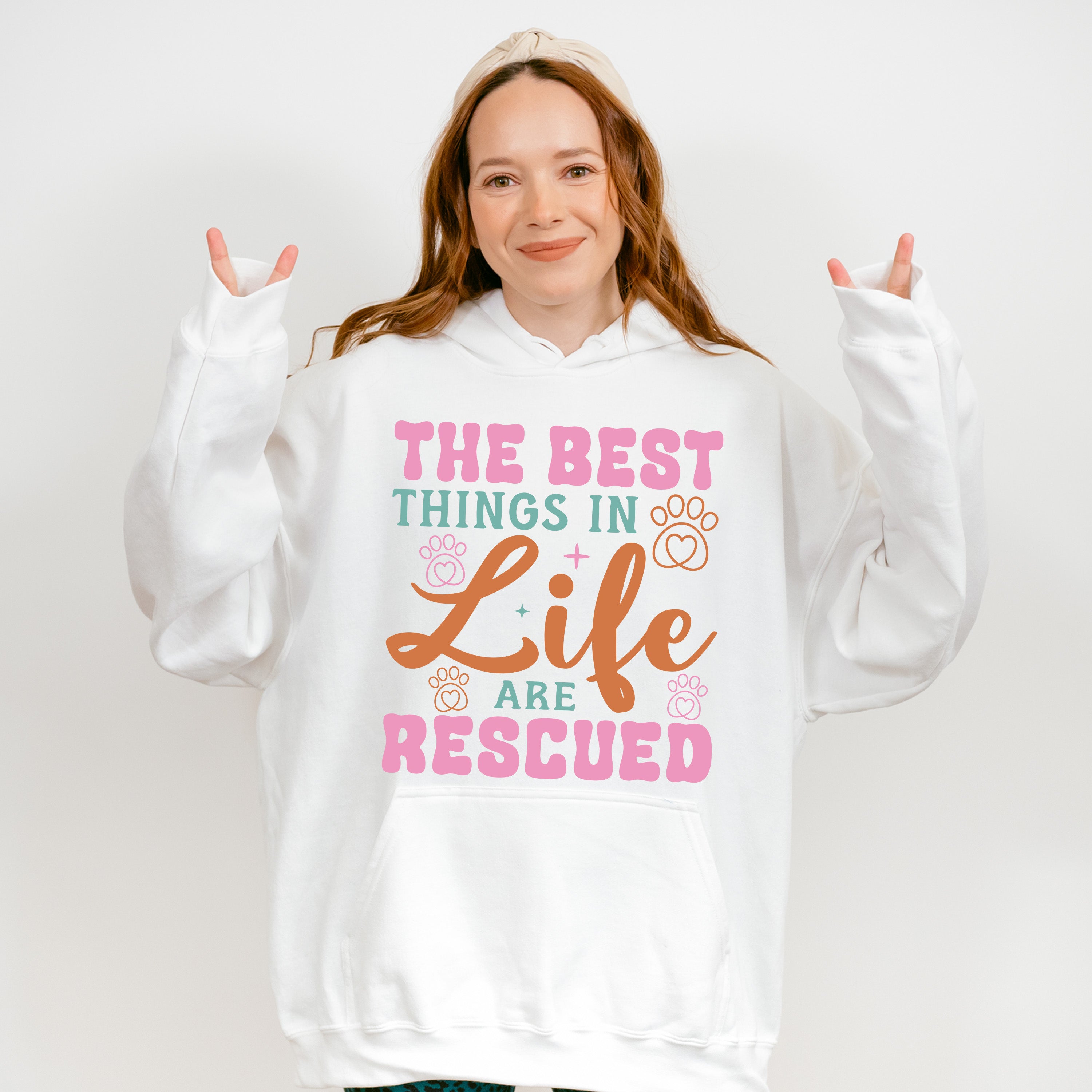 The Best Things In Life Are Rescued - Dogs Unisex Crewneck T-Shirt Sweatshirt Hoodie