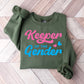 Keeper Of The Gender Pink And Blue Design - Gender Reveal Unisex Crewneck T-Shirt Sweatshirt Hoodie