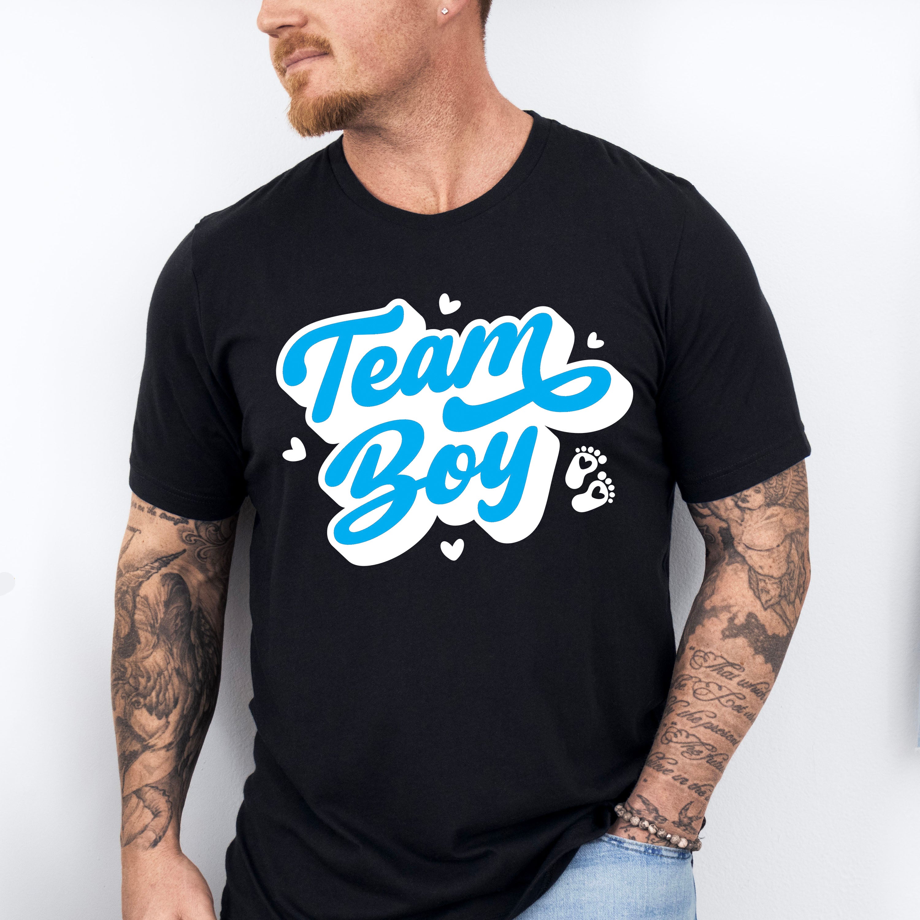 Team Boy Blue Design - Gender Reveal Unisex Crewneck T-Shirt Sweatshirt Hoodie