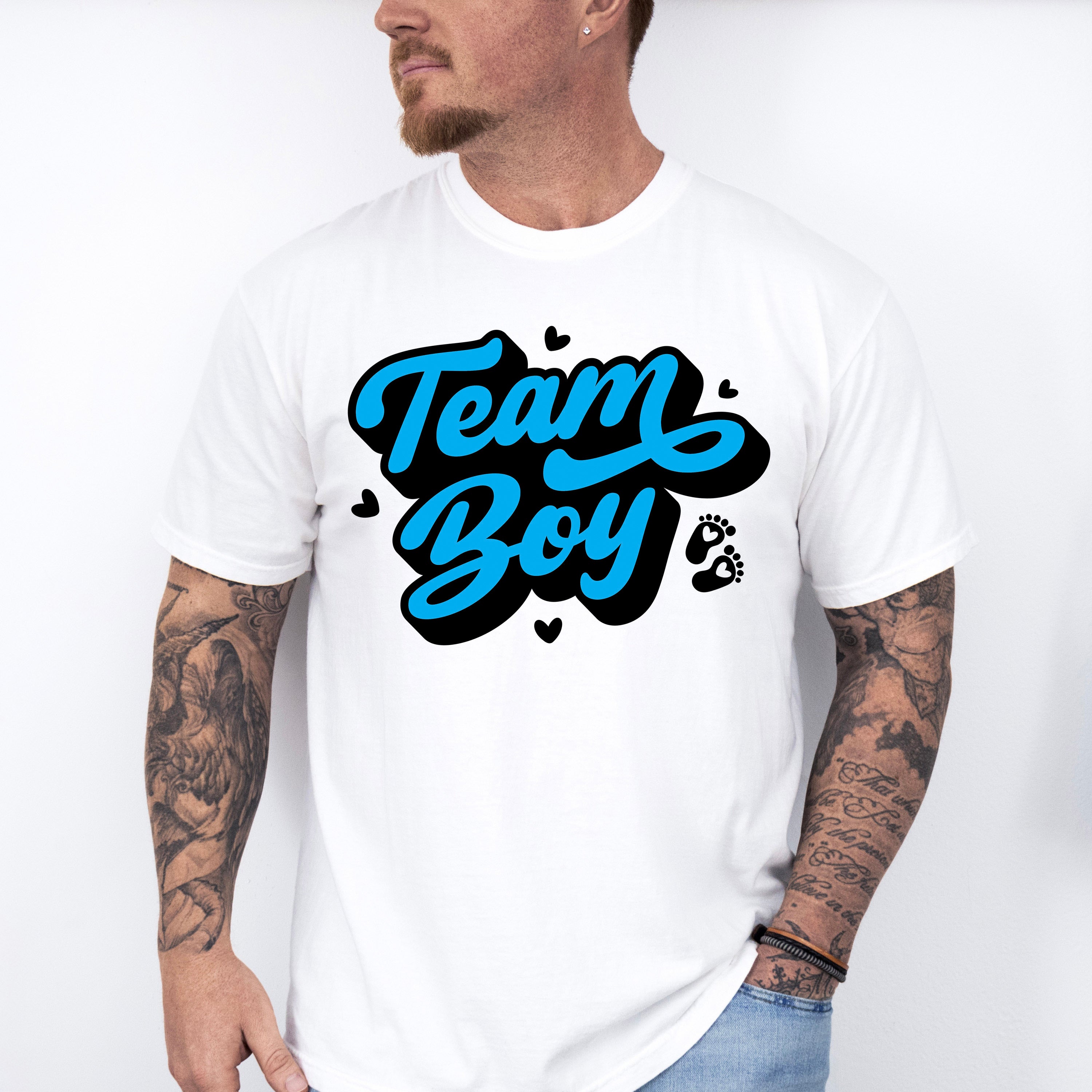 Team Boy Blue Design - Gender Reveal Unisex Crewneck T-Shirt Sweatshirt Hoodie