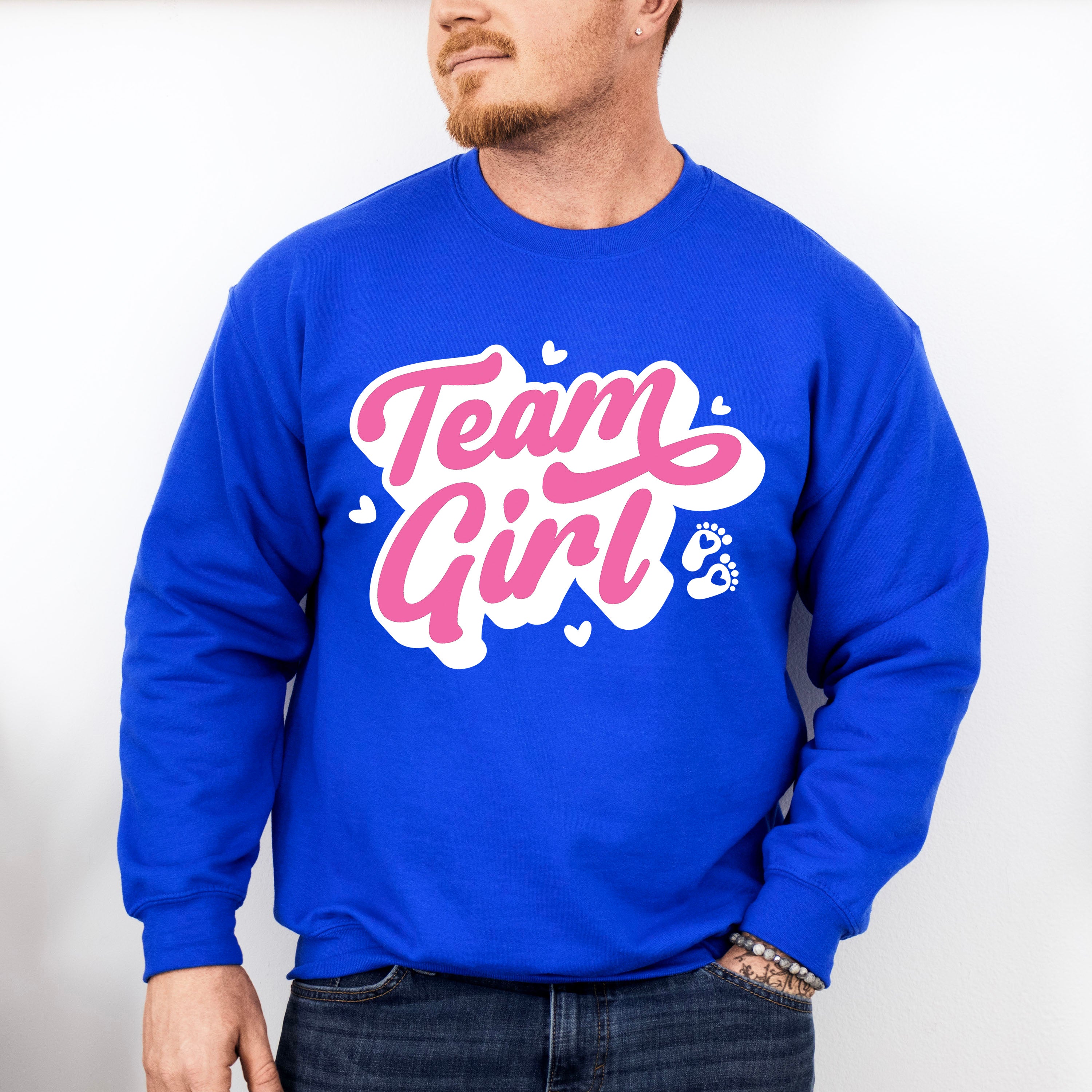 Team Girl Pink Design - Gender Reveal Unisex Crewneck T-Shirt Sweatshirt Hoodie