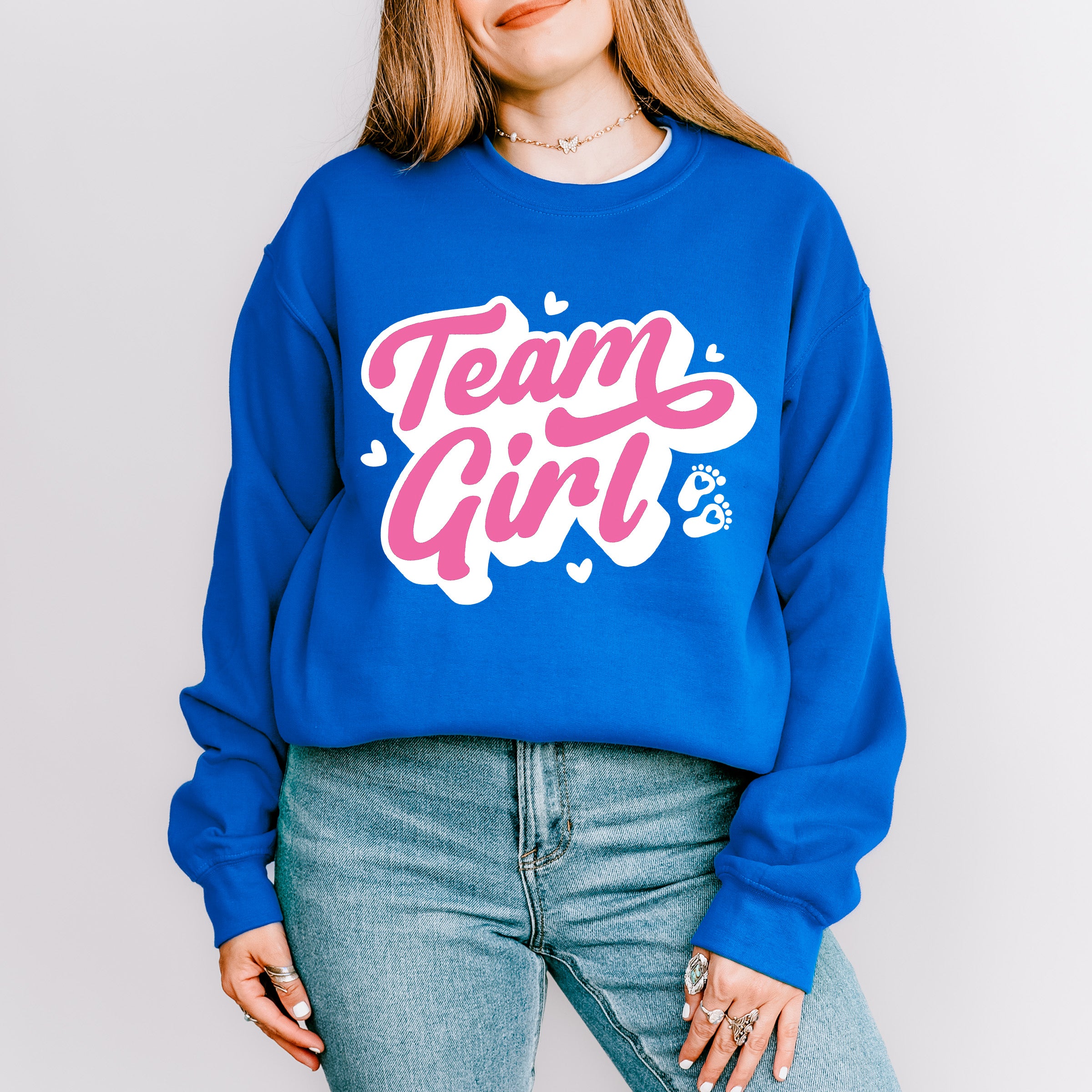 Team Girl Pink Design - Gender Reveal Unisex Crewneck T-Shirt Sweatshirt Hoodie