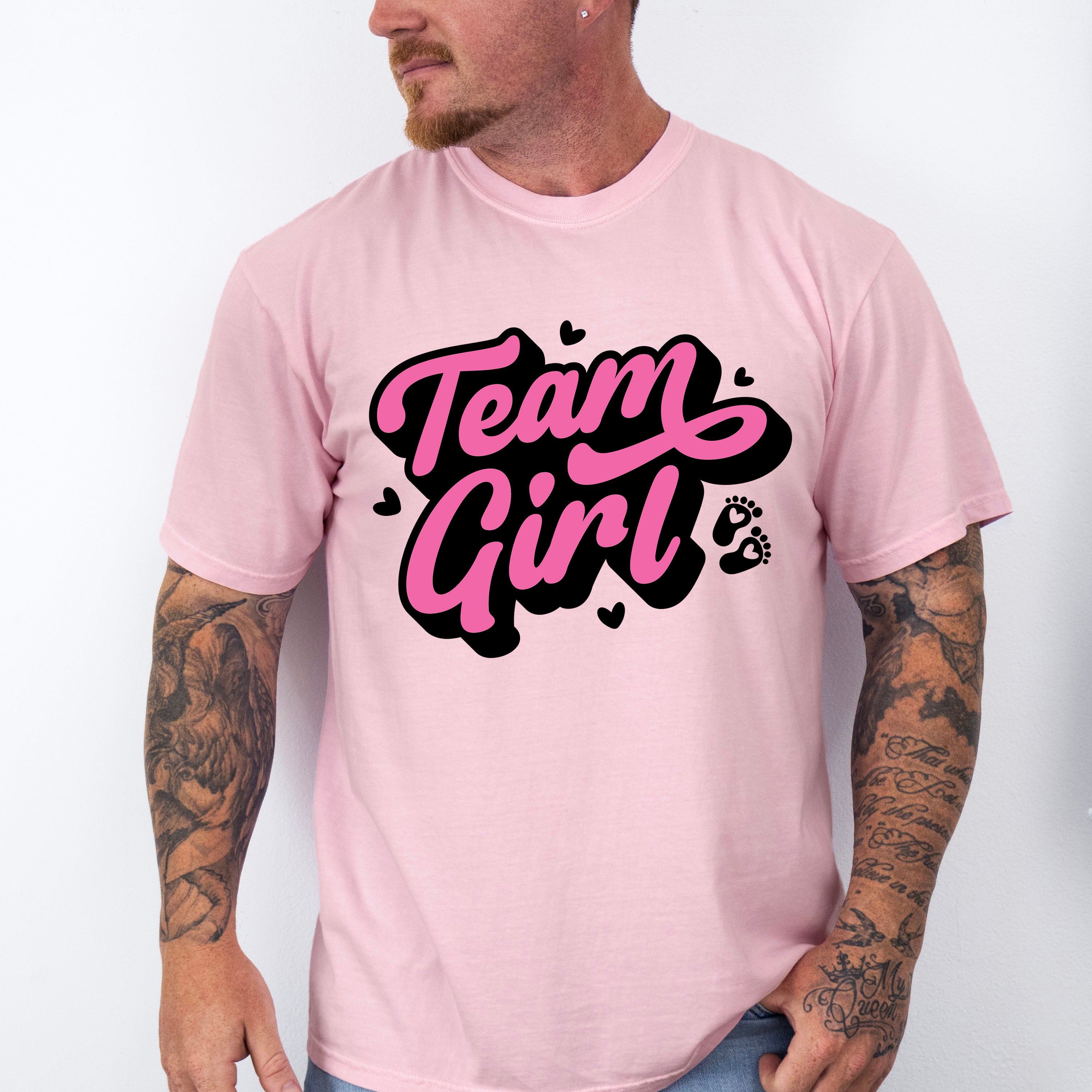 Team Girl Pink Design - Gender Reveal Unisex Crewneck T-Shirt Sweatshirt Hoodie