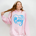 Team Boy Heart Design - Gender Reveal Unisex Crewneck T-Shirt Sweatshirt Hoodie
