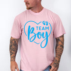 Team Boy Heart Design - Gender Reveal Unisex Crewneck T-Shirt Sweatshirt Hoodie