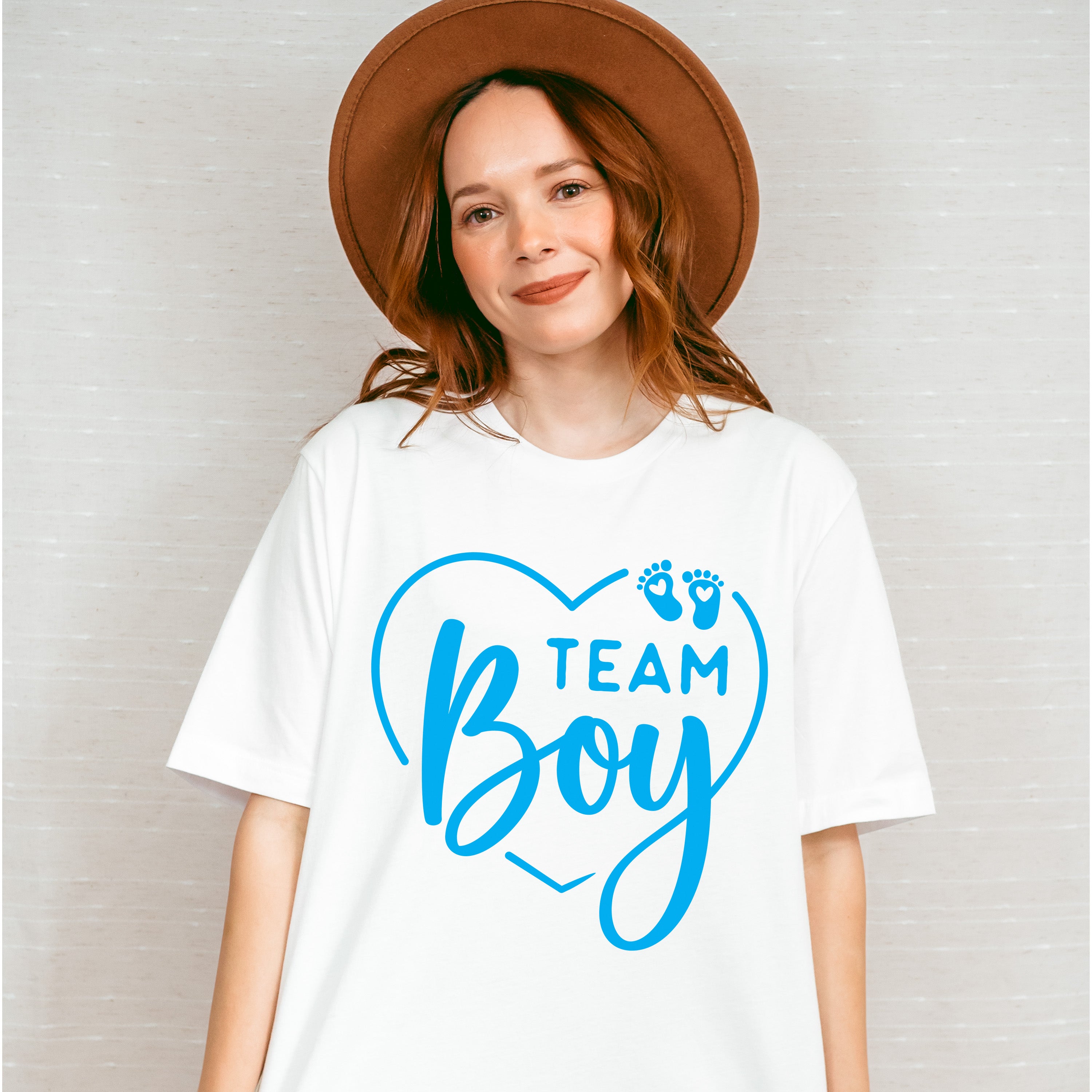 Team Boy Heart Design - Gender Reveal Unisex Crewneck T-Shirt Sweatshirt Hoodie