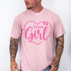 Team Girl Heart Design - Gender Reveal Unisex Crewneck T-Shirt Sweatshirt Hoodie