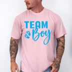 Team Boy Cursive Design - Gender Reveal Unisex Crewneck T-Shirt Sweatshirt Hoodie