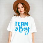 Team Boy Cursive Design - Gender Reveal Unisex Crewneck T-Shirt Sweatshirt Hoodie