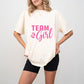 Team Girl Cursive Design - Gender Reveal Unisex Crewneck T-Shirt Sweatshirt Hoodie