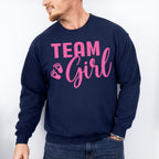 Team Girl Cursive Design - Gender Reveal Unisex Crewneck T-Shirt Sweatshirt Hoodie
