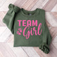 Team Girl Cursive Design - Gender Reveal Unisex Crewneck T-Shirt Sweatshirt Hoodie