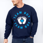 Team Boy Feet Design - Gender Reveal Unisex Crewneck T-Shirt Sweatshirt Hoodie