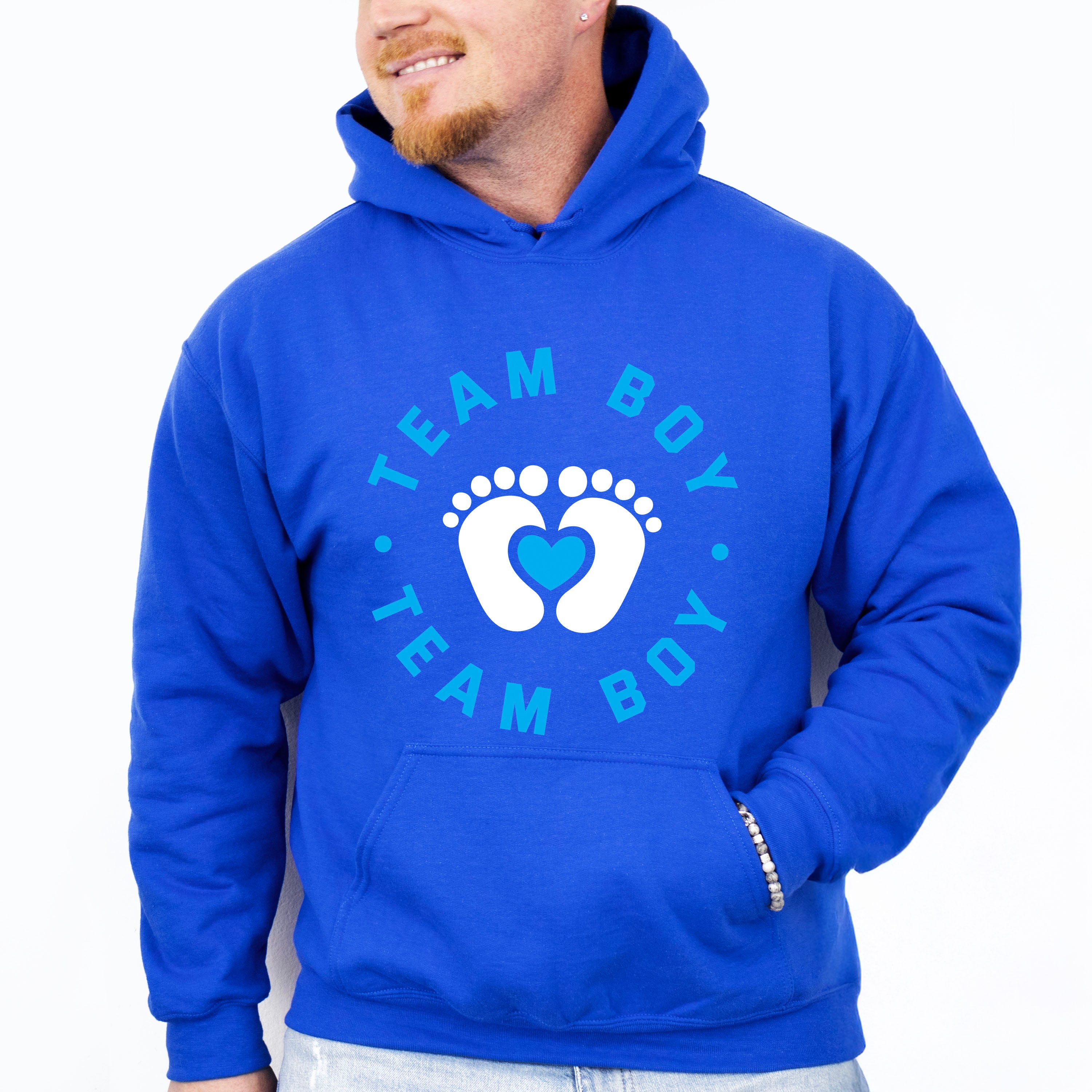 Team Boy Feet Design - Gender Reveal Unisex Crewneck T-Shirt Sweatshirt Hoodie