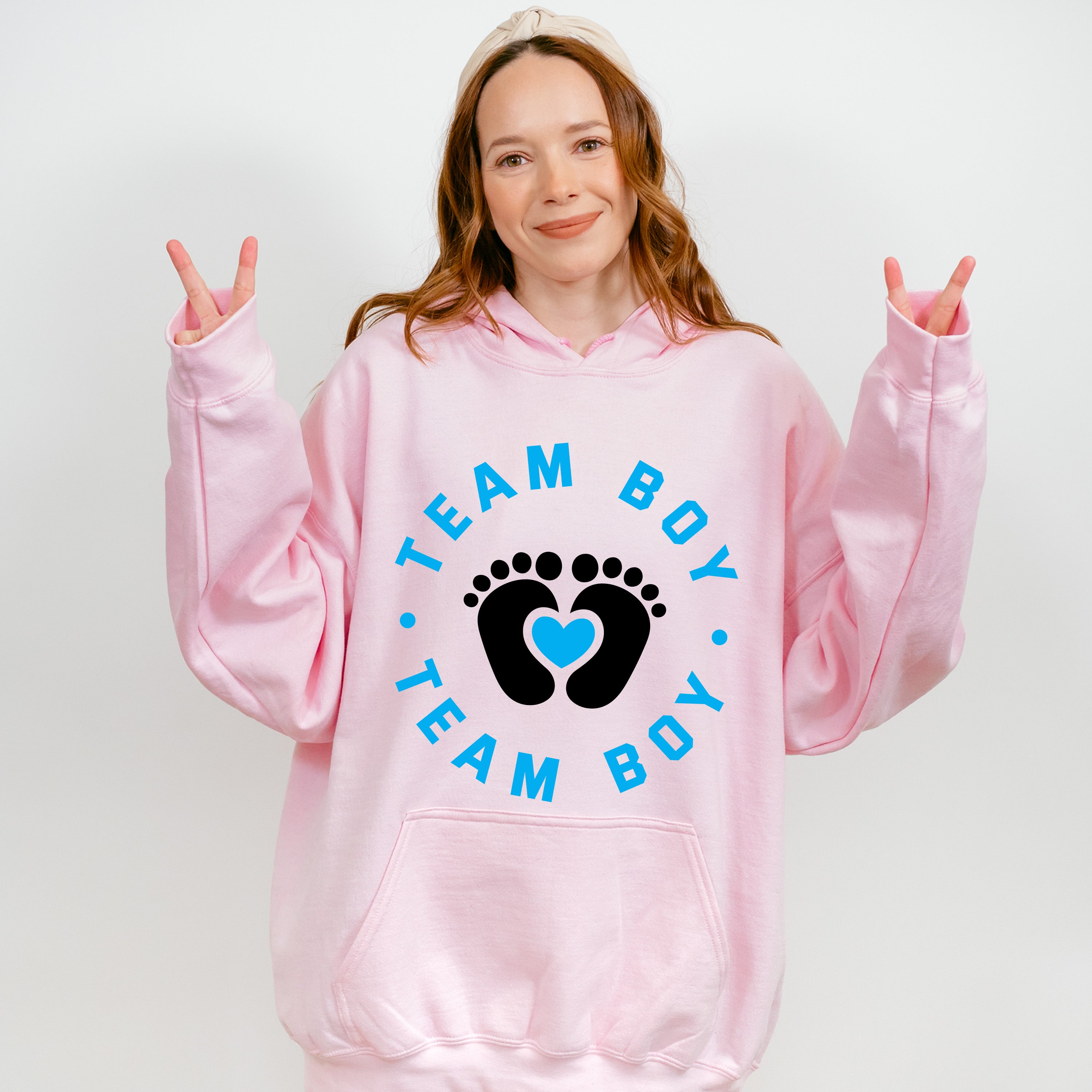 Team Boy Feet Design - Gender Reveal Unisex Crewneck T-Shirt Sweatshirt Hoodie