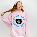 Team Boy Feet Design - Gender Reveal Unisex Crewneck T-Shirt Sweatshirt Hoodie