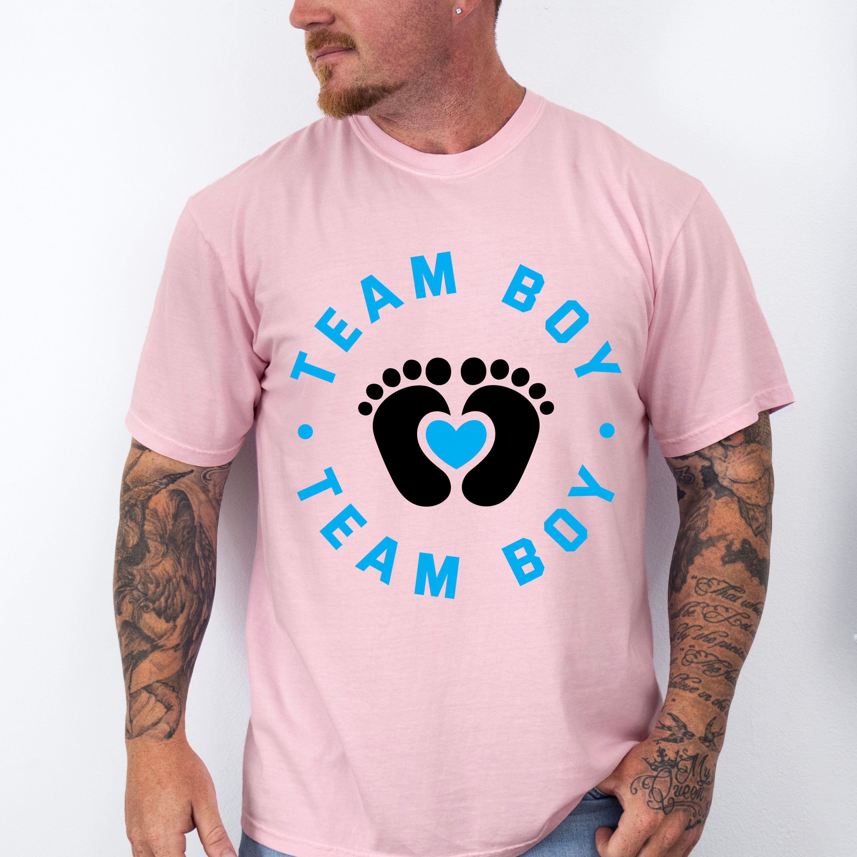 Team Boy Feet Design - Gender Reveal Unisex Crewneck T-Shirt Sweatshirt Hoodie