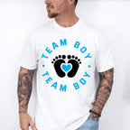 Team Boy Feet Design - Gender Reveal Unisex Crewneck T-Shirt Sweatshirt Hoodie