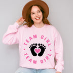 Team Girl Feet Design - Gender Reveal Unisex Crewneck T-Shirt Sweatshirt Hoodie