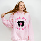 Team Girl Feet Design - Gender Reveal Unisex Crewneck T-Shirt Sweatshirt Hoodie