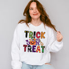 Trick or Treat Halloween Design - Halloween Unisex Crewneck T-Shirt Sweatshirt Hoodie