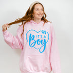 It's A Boy Heart Design - Gender Reveal Unisex Crewneck T-Shirt Sweatshirt Hoodie