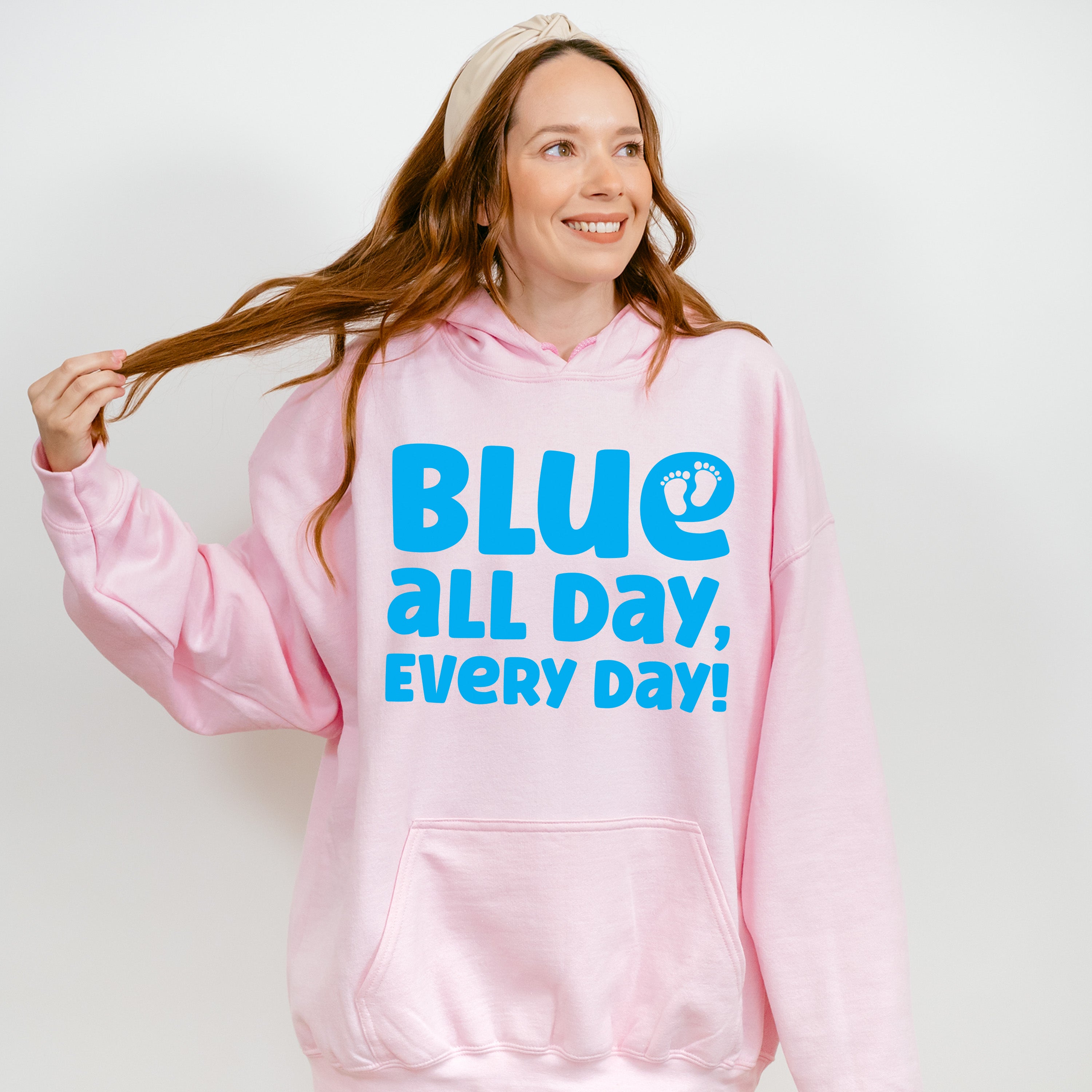 Blue All Day Every Day - Gender Reveal Unisex Crewneck T-Shirt Sweatshirt Hoodie