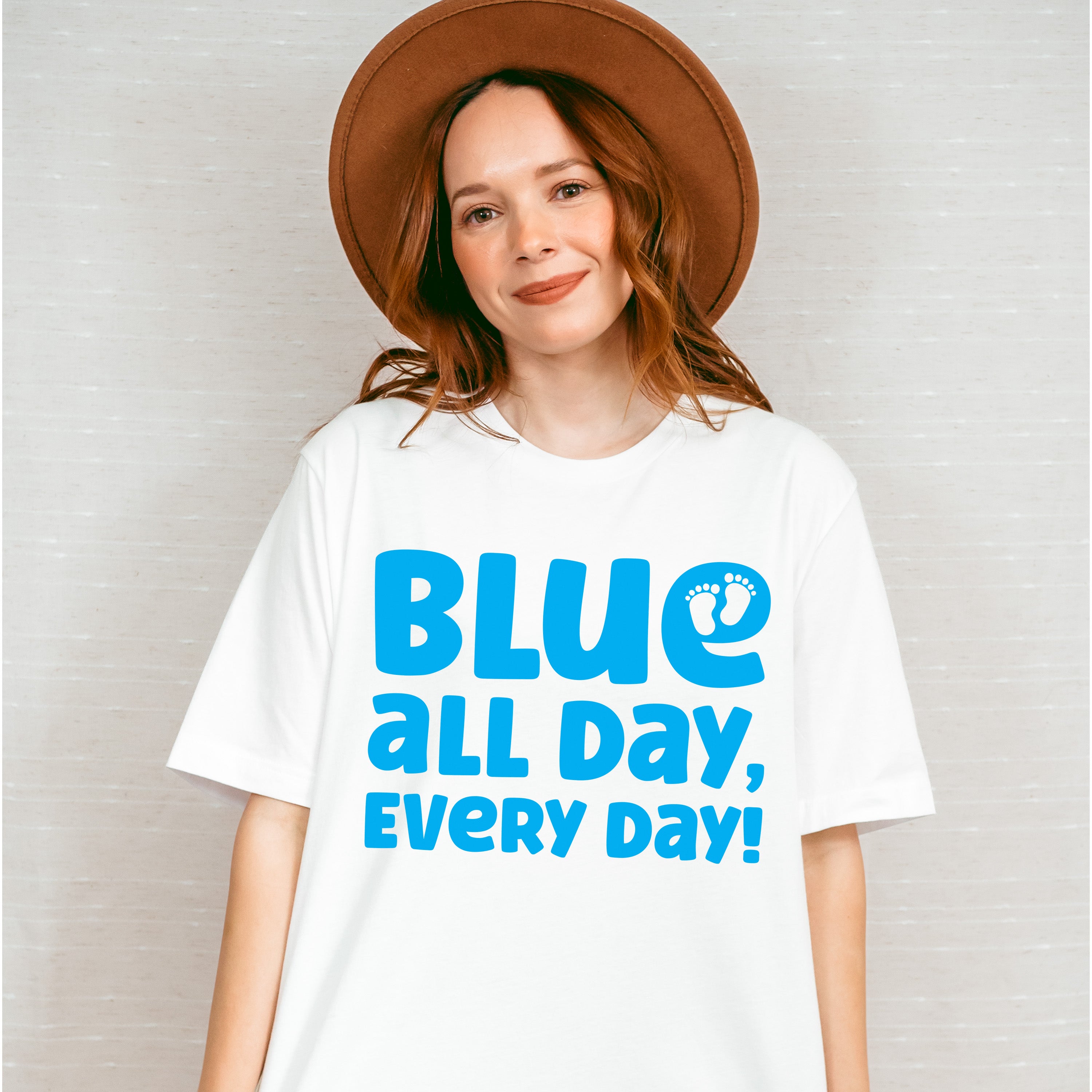 Blue All Day Every Day - Gender Reveal Unisex Crewneck T-Shirt Sweatshirt Hoodie