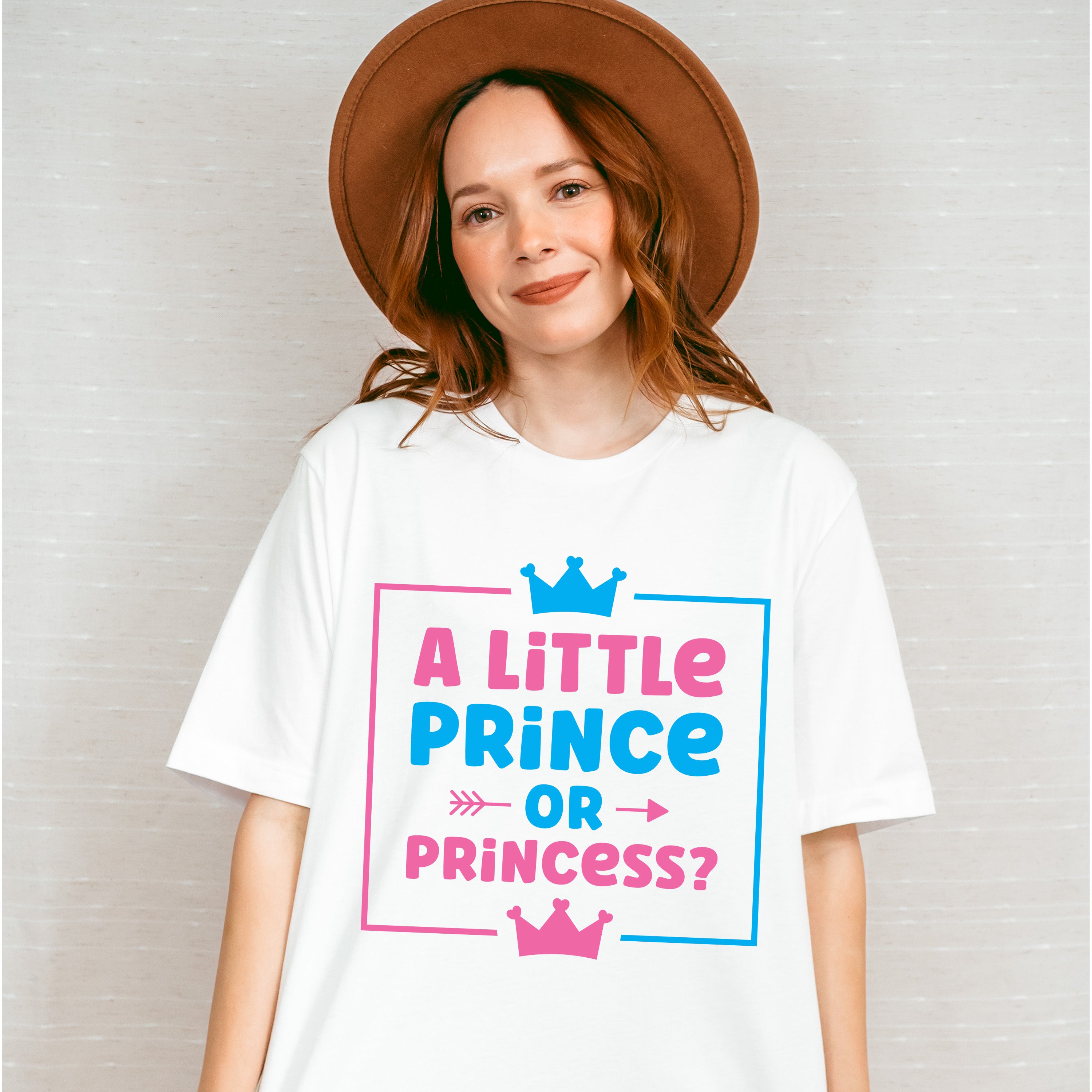 A Little Prince Or Princess - Gender Reveal Unisex Crewneck T-Shirt Sweatshirt Hoodie