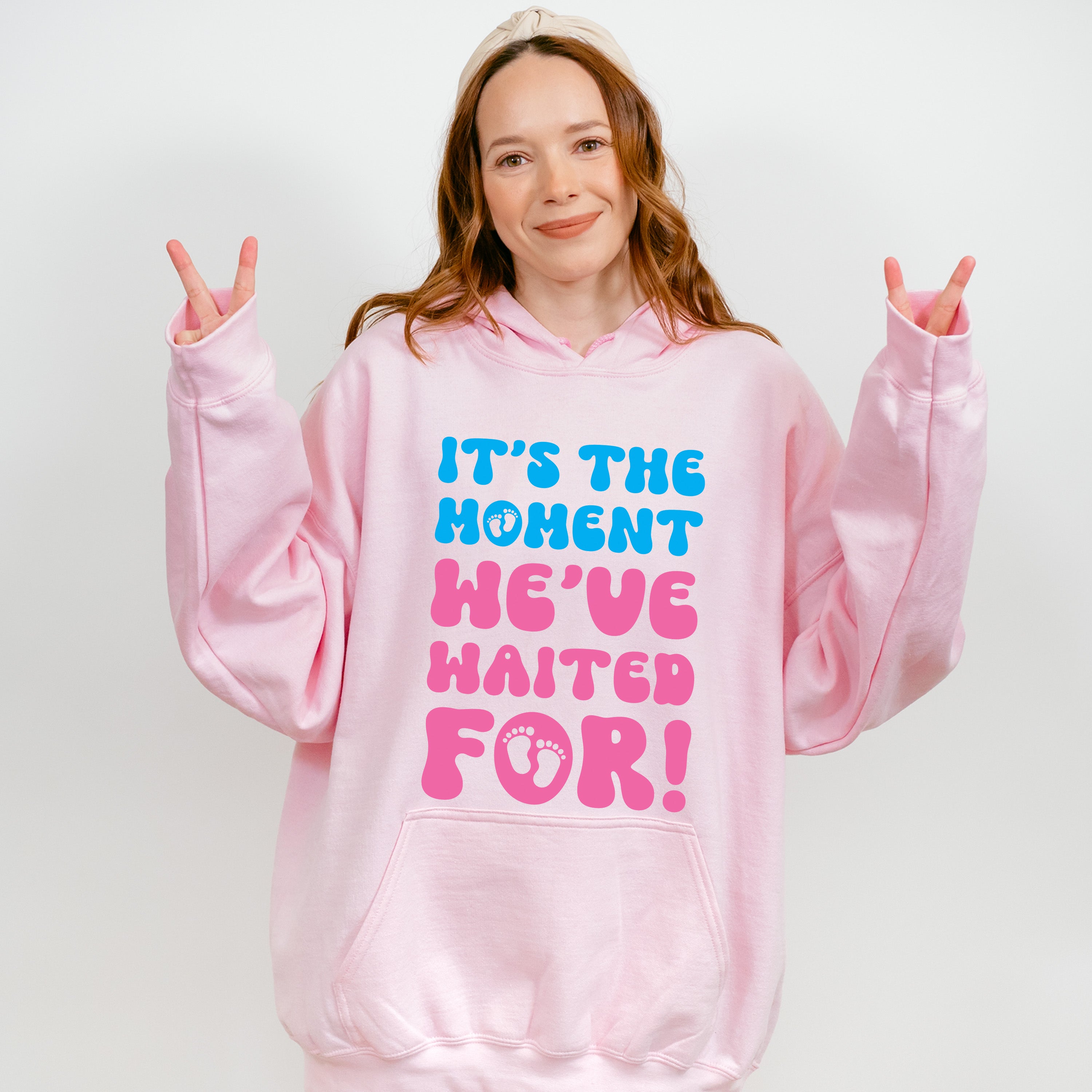 It's The Moment We've Waited For - Gender Reveal Unisex Crewneck T-Shirt Sweatshirt Hoodie