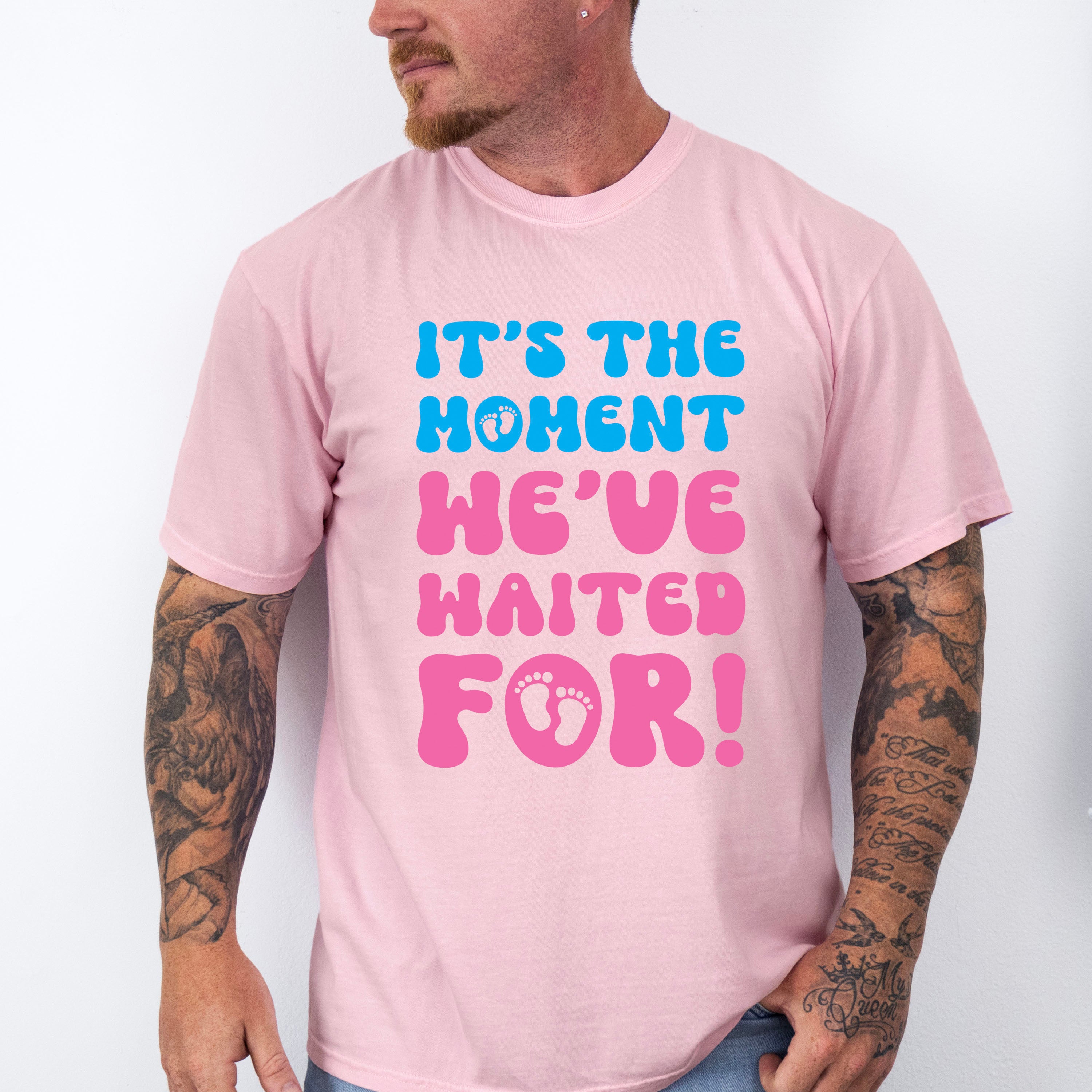 It's The Moment We've Waited For - Gender Reveal Unisex Crewneck T-Shirt Sweatshirt Hoodie