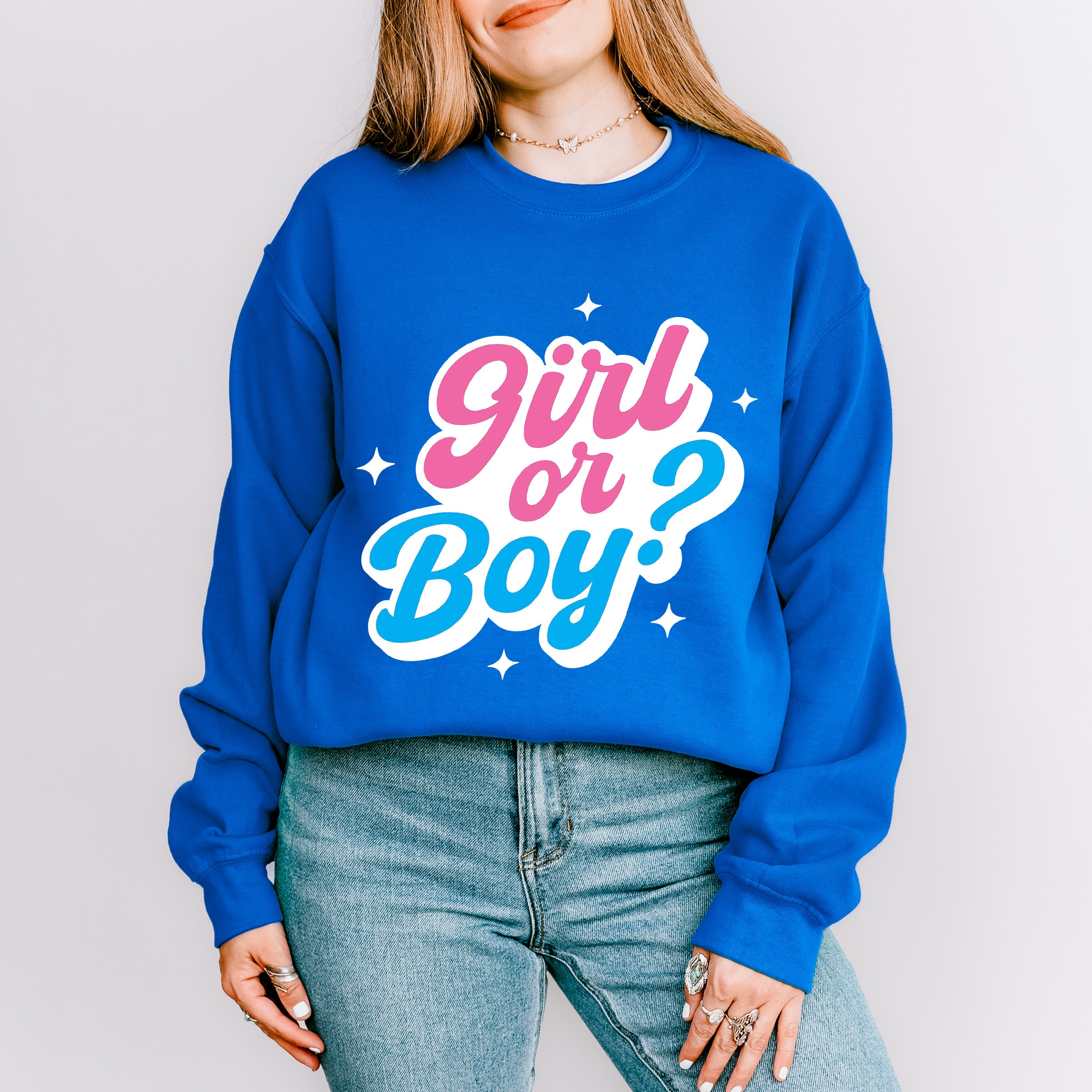 Girl Or Boy - Gender Reveal Unisex Crewneck T-Shirt Sweatshirt Hoodie