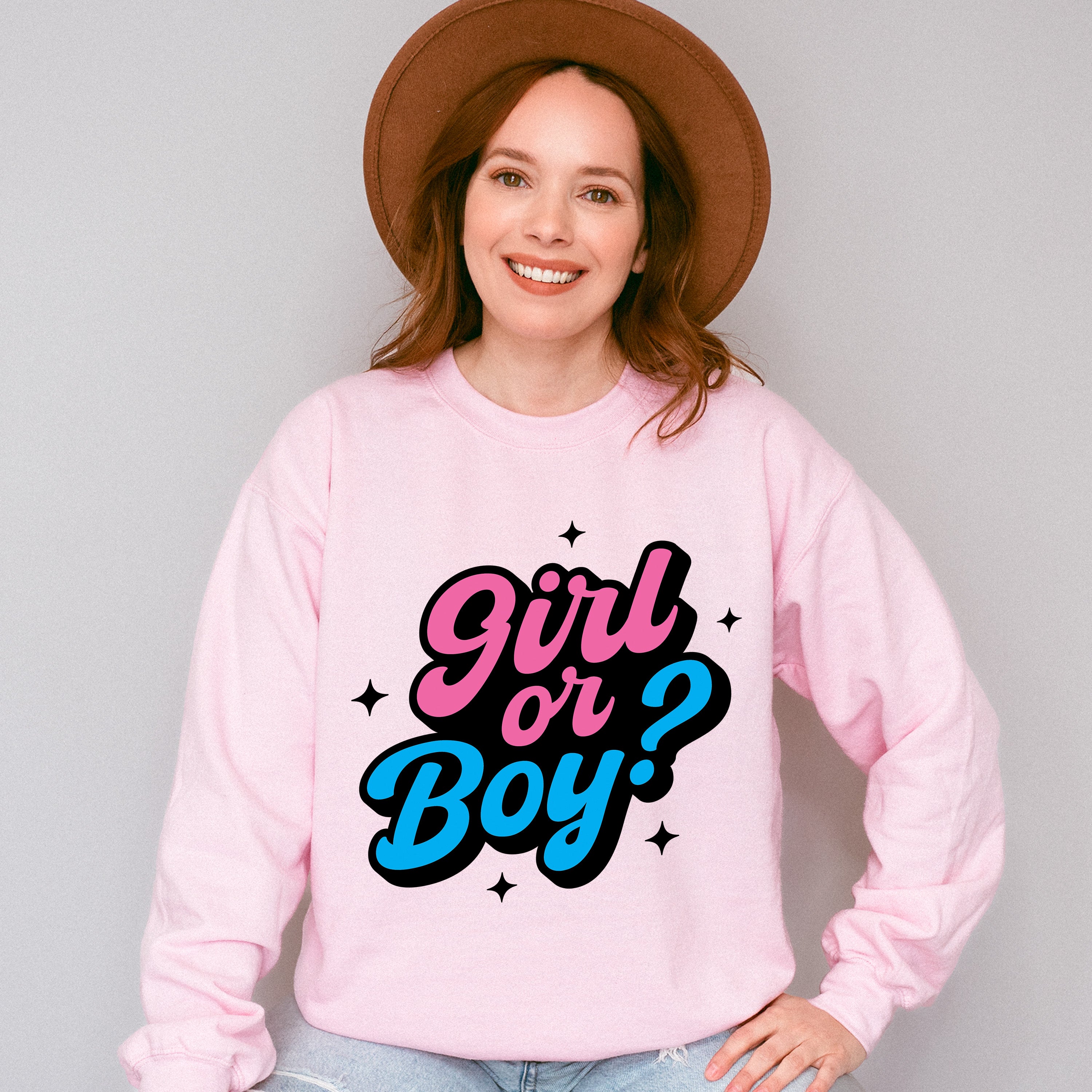 Girl Or Boy - Gender Reveal Unisex Crewneck T-Shirt Sweatshirt Hoodie